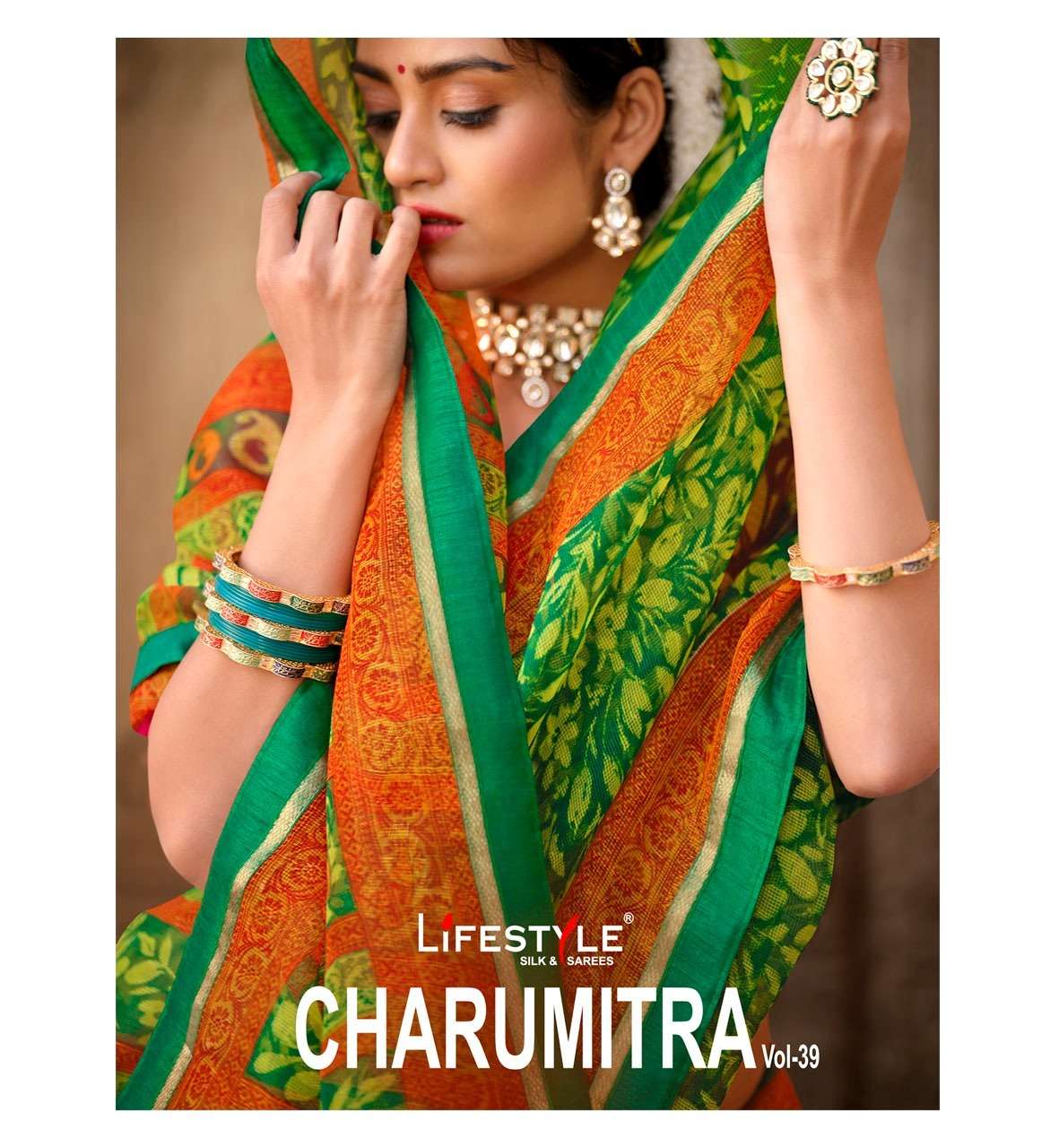 lifestyle charumitra vol 39 rajjo net sarees wholesaler 