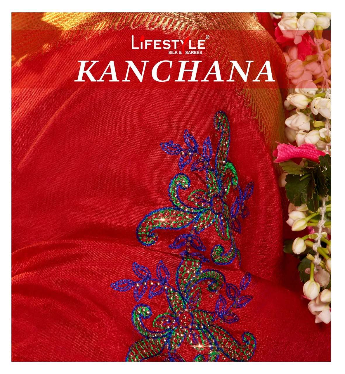 lifestyle kanchana vol 1 raw silk classy fancy saree wholesaler