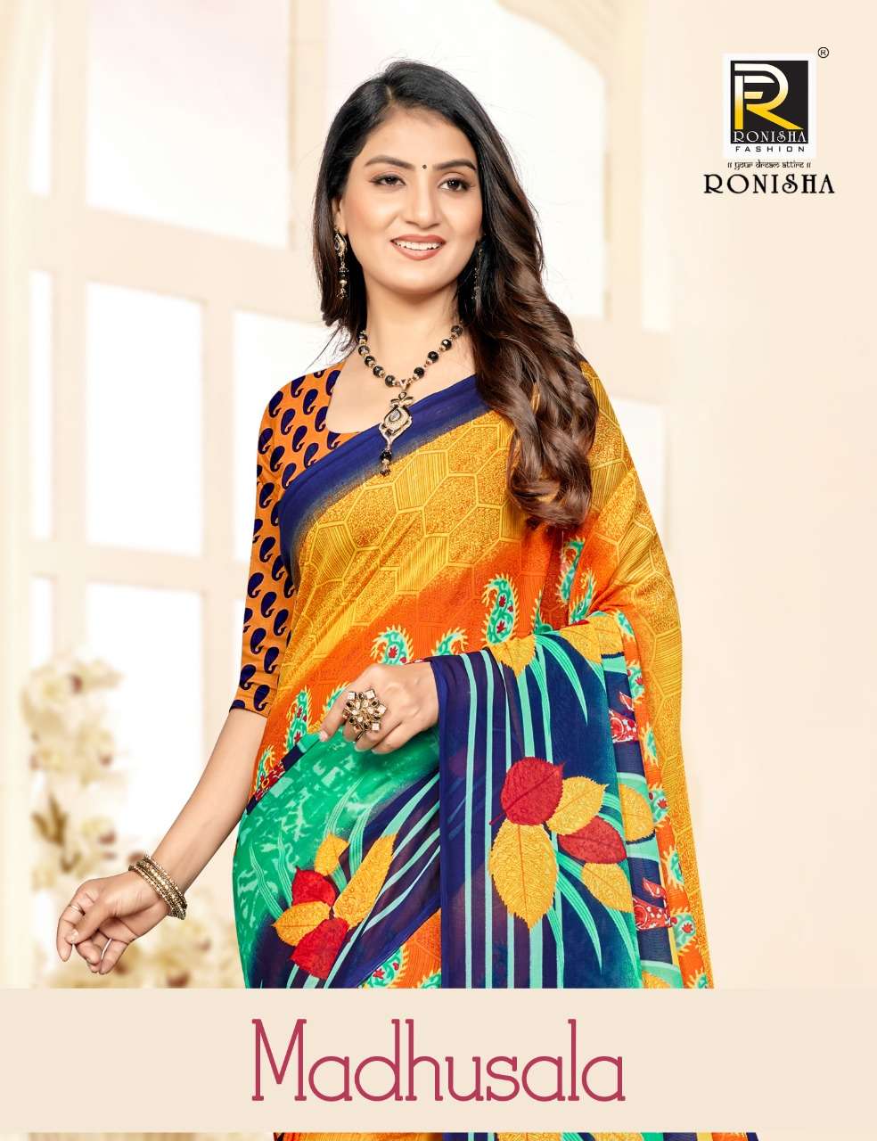 Madhusala by Ranjna saree different colour beautiful design printed saree collection 