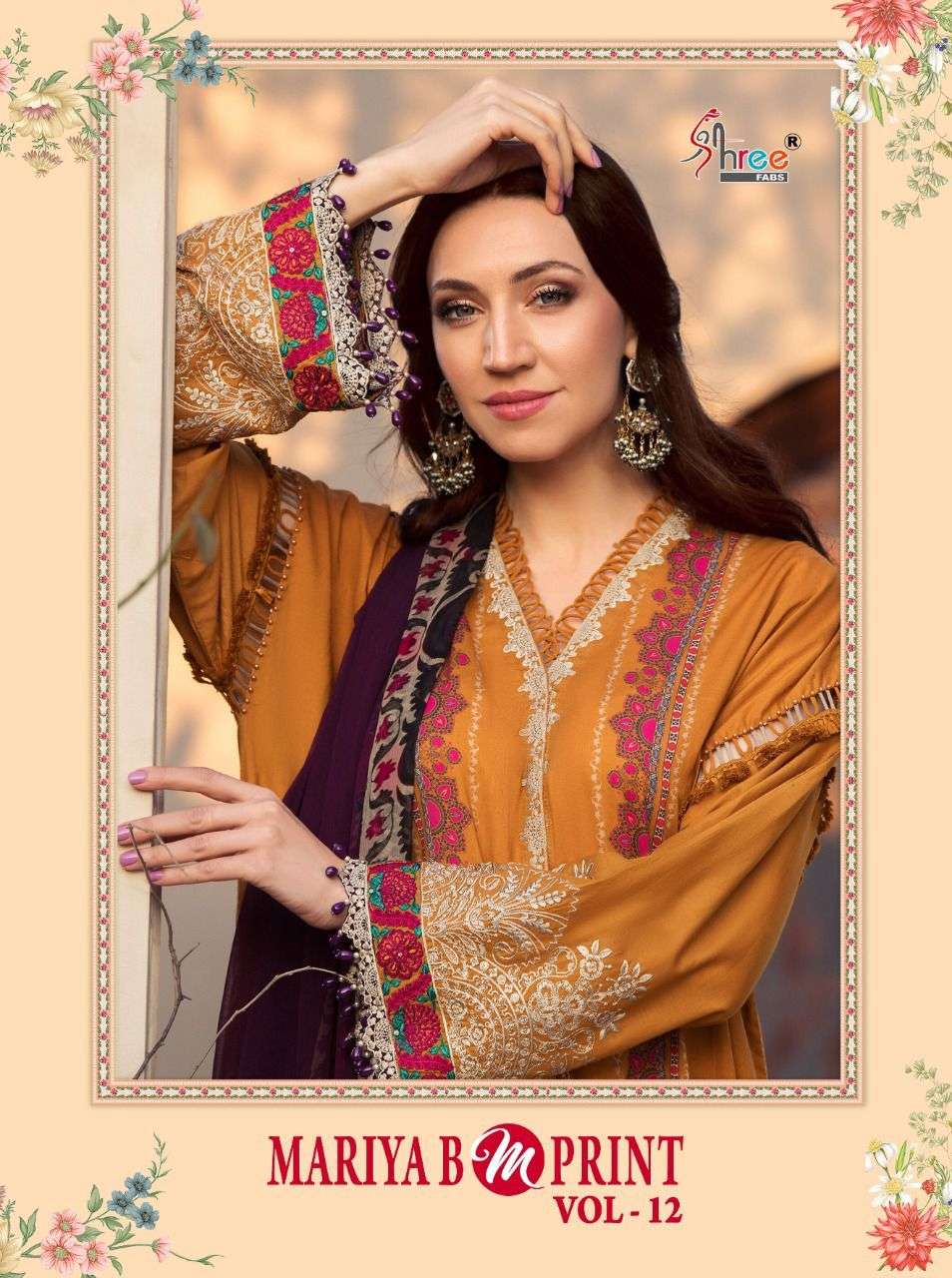 maria b m print vol 12 by shree fabs cotton pakistani designer salwar kameez