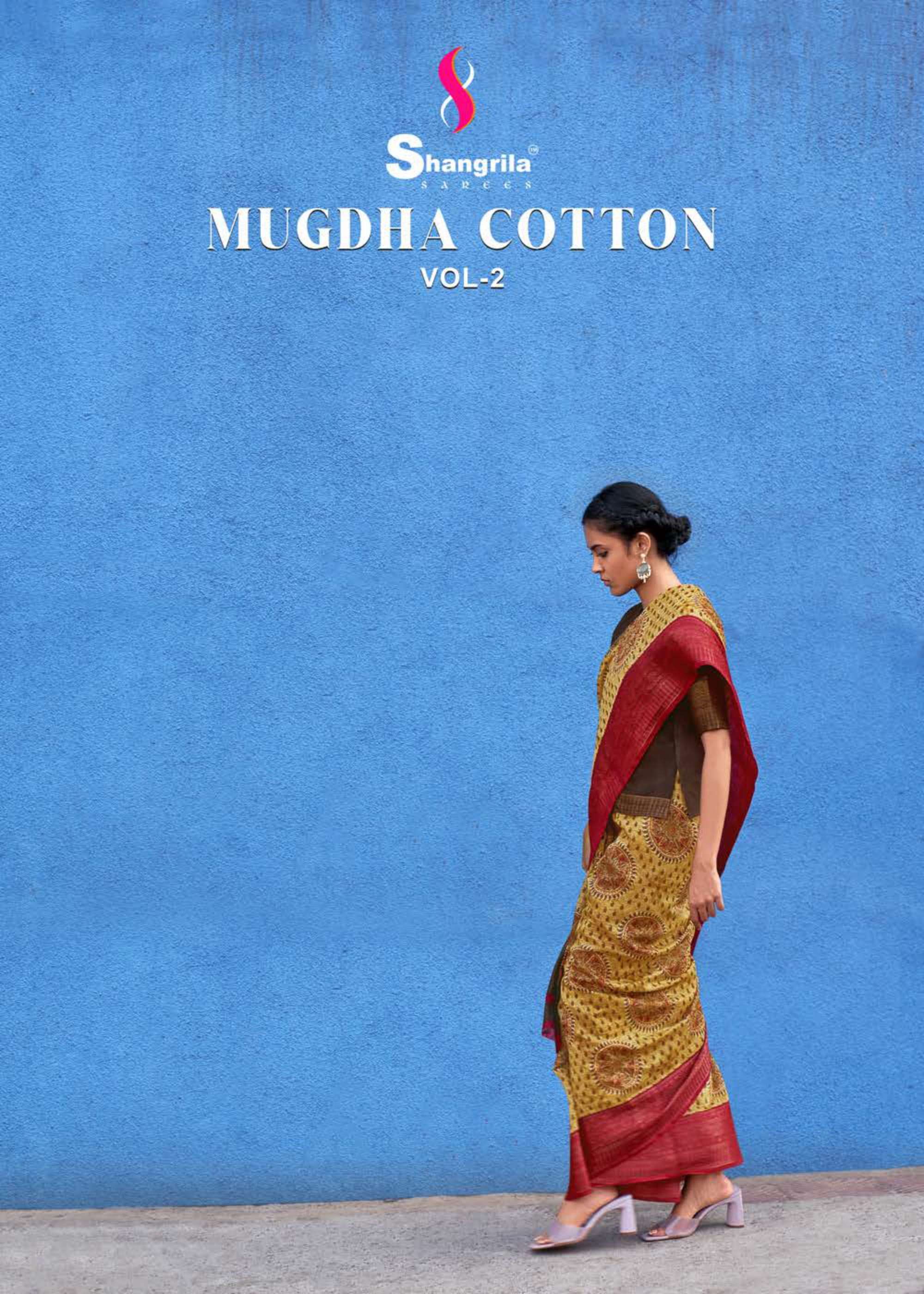 mugdha cotton vol 2 shangrila cotton fancy fabrics sarees wholesale 