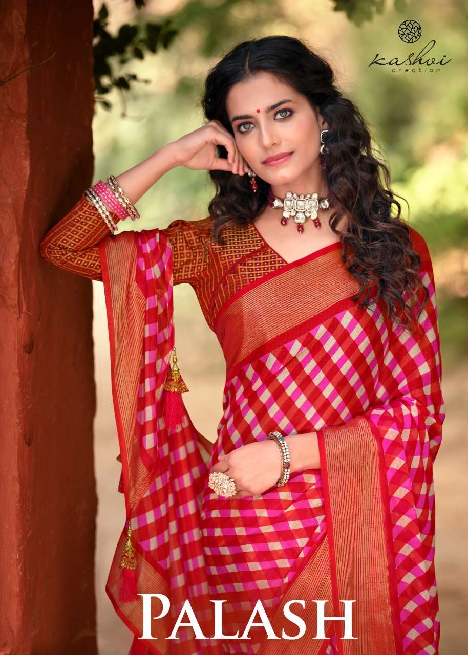 palash by kashvi ethnic wear moss designer saree exporter