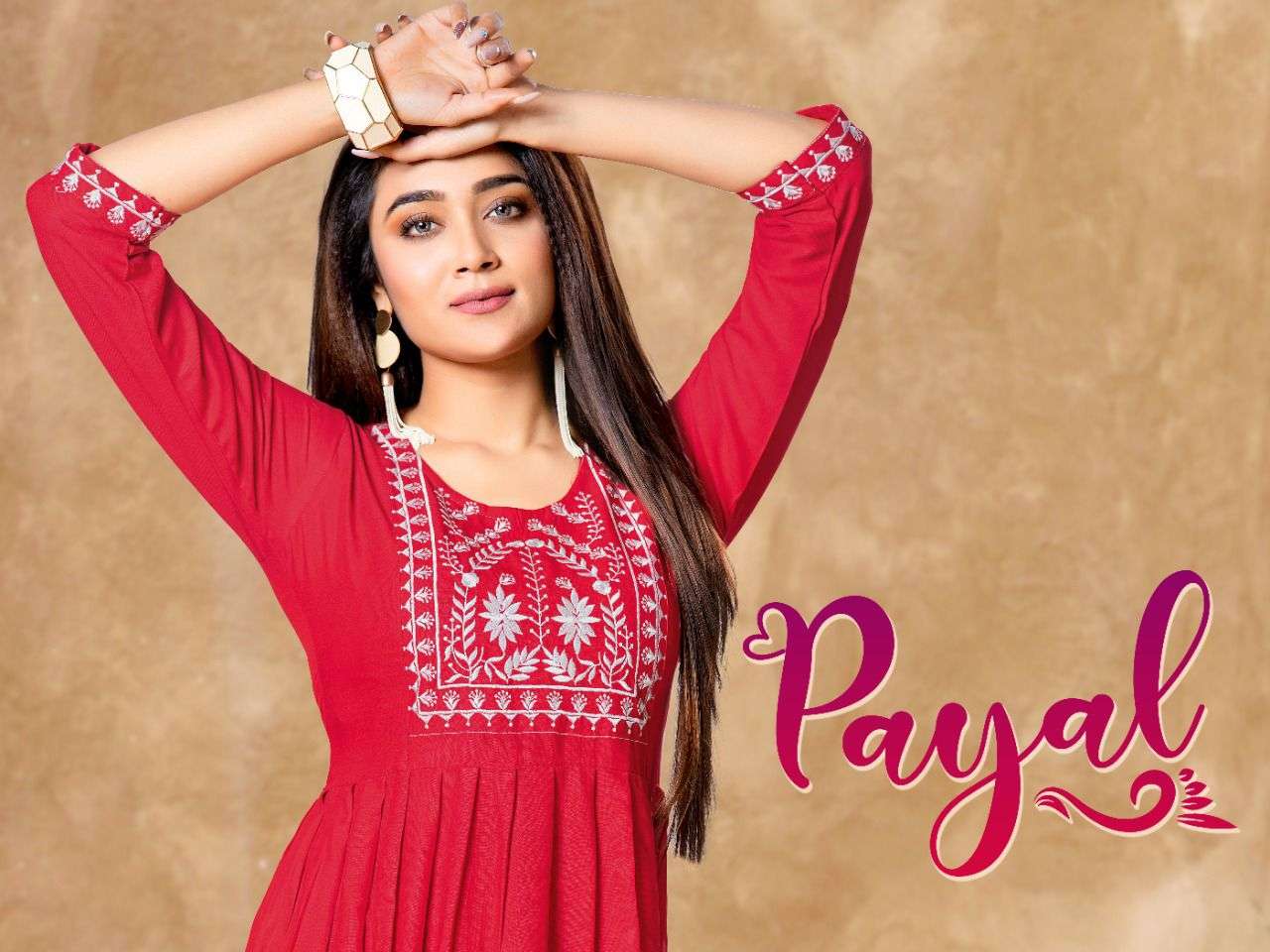 PAYAL BY BEAUTY QUEEN HEAVY RAYON WITH WORK KURTI CATALOG WHOLESALER BEST RATE