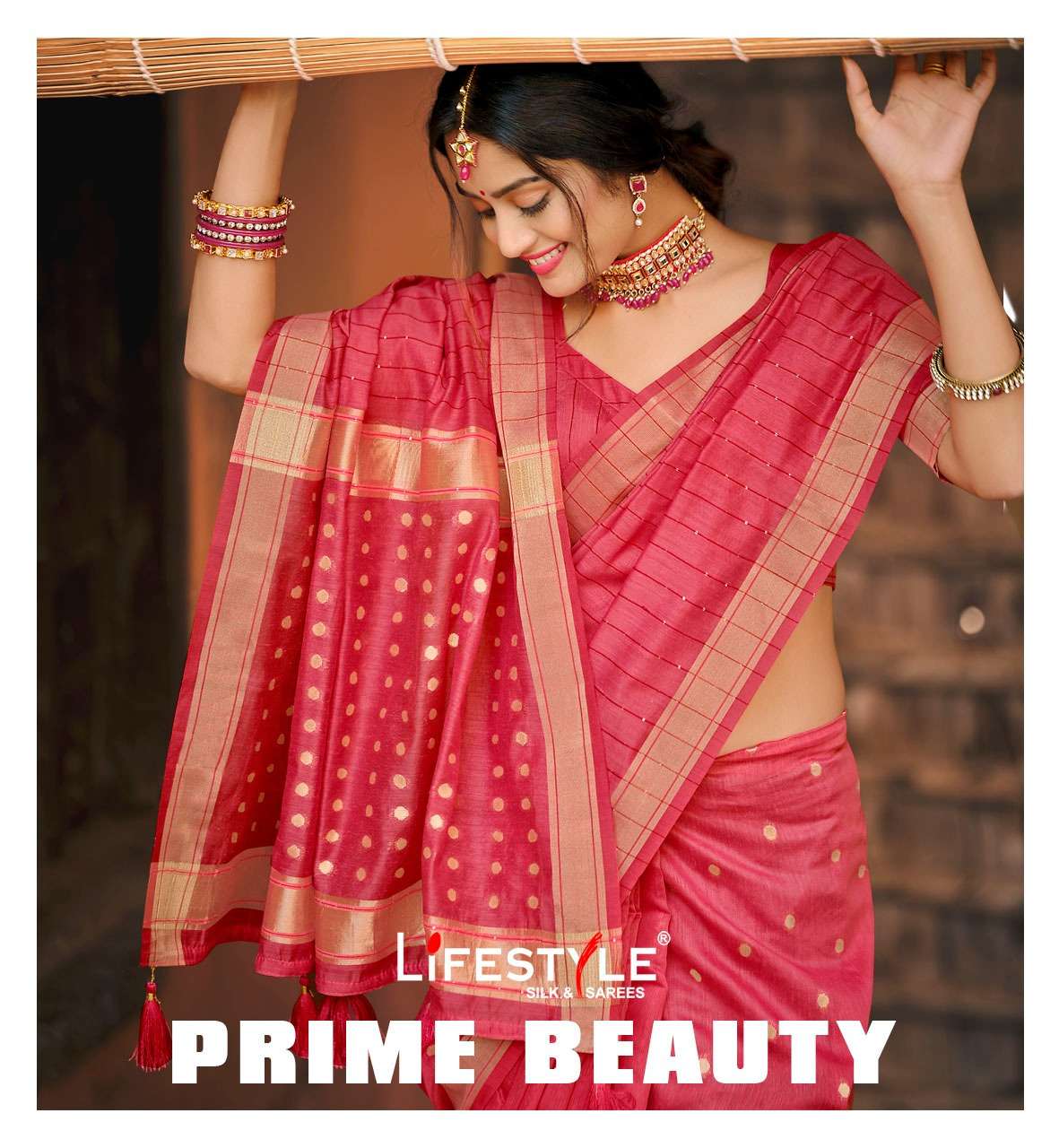 prime beauty vol 1 by lifestyle chanderi silk designer fancy sarees