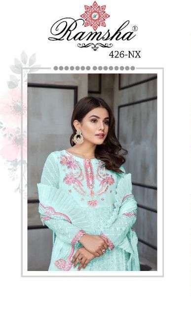 ramsha 426 nx georgette work fancy salwar kameez