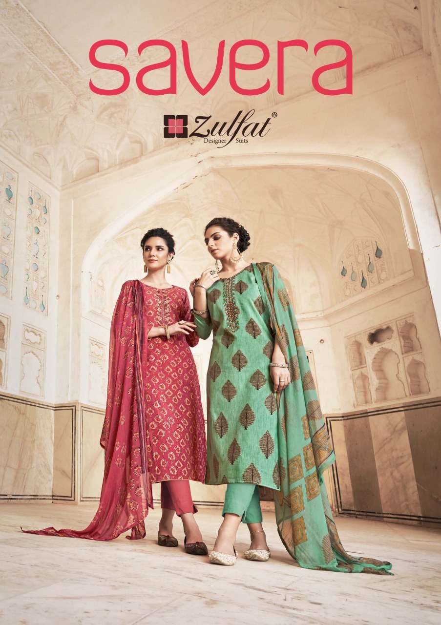 savera by zulfat rayon printed work casual dress materials