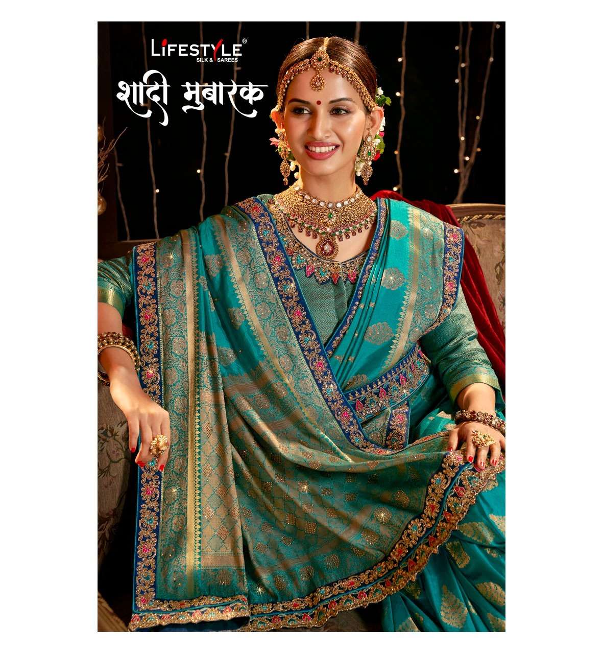 shadi mubarak vol 1 by lifestyle nylone silk traditional wear saree