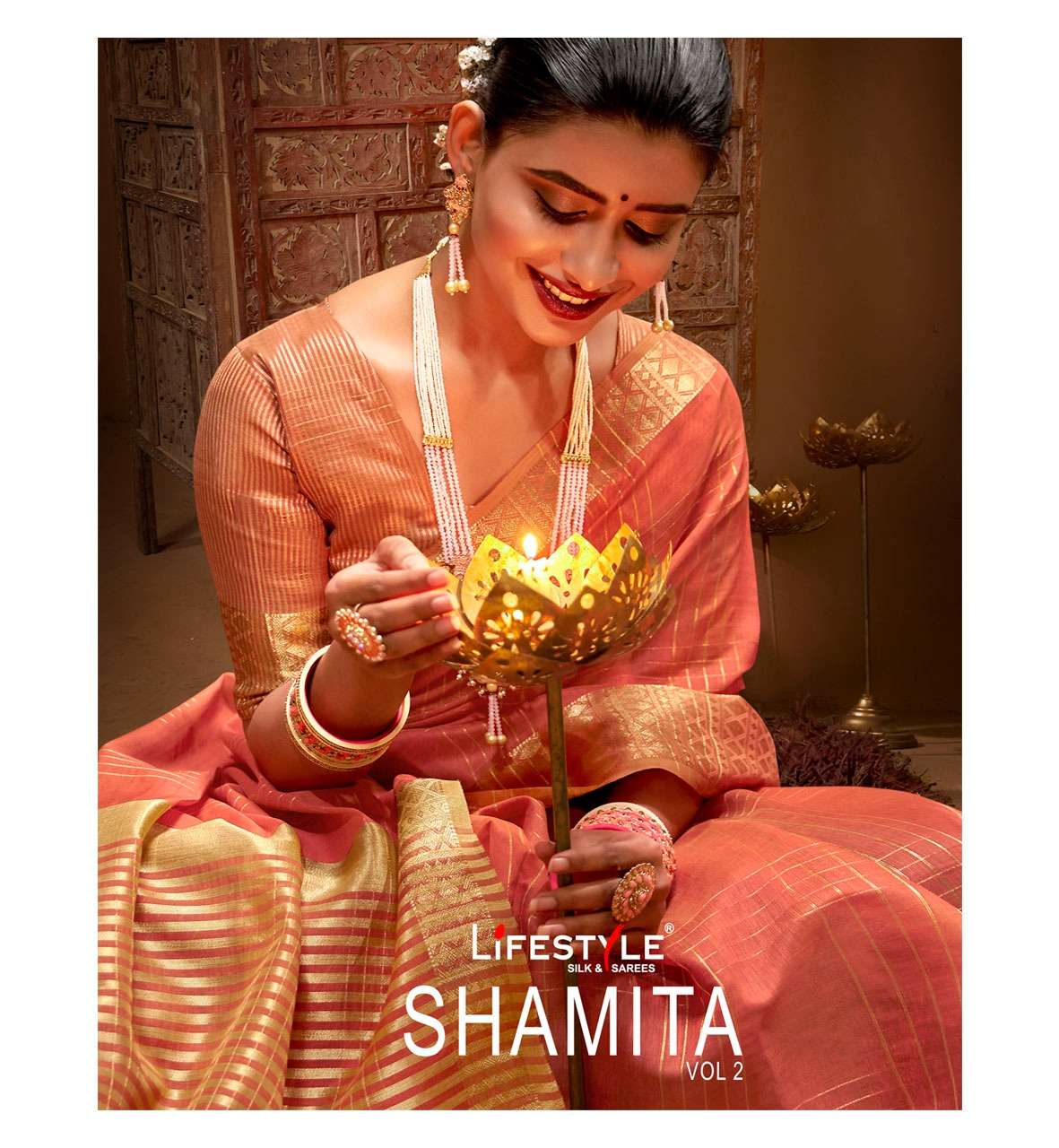 shamita vol 2 by lifestyle chanderi silk designer fancy sarees