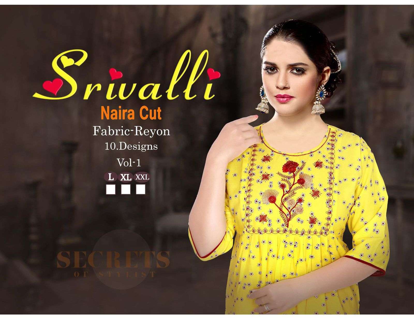 SRIVALLI BY TRENDY HEAVY RAYON WORK KURTI CATALOG WHOLESALER BEST RATE