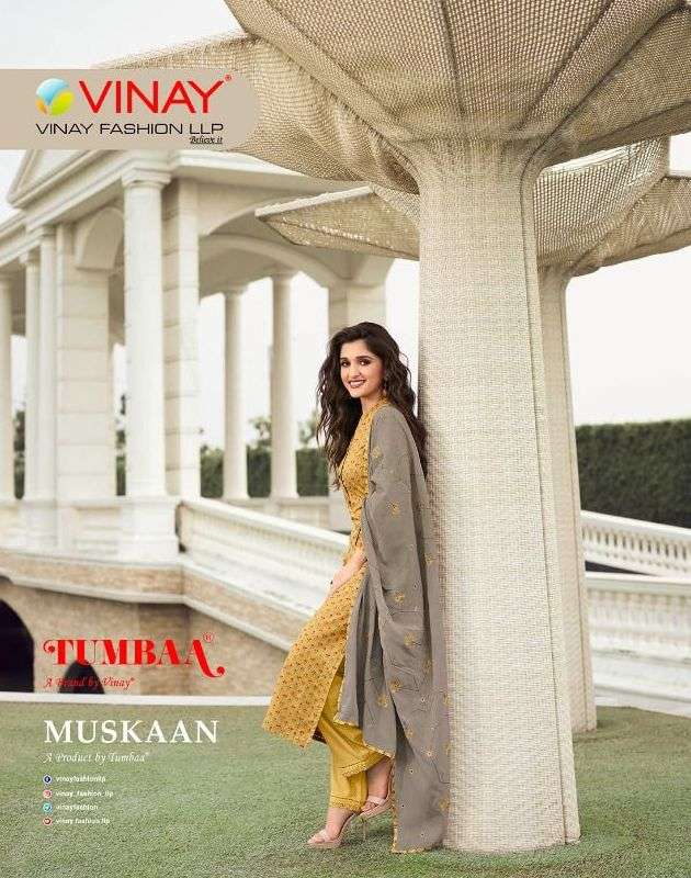 vinay tumbaa muskaan 39751-39758 series pure lawn cotton ladies suits 