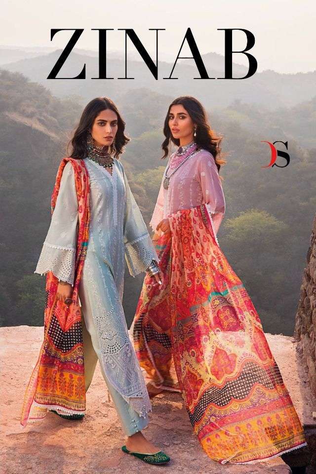 zinab by deepsy cotton work classy look pakistani dresses