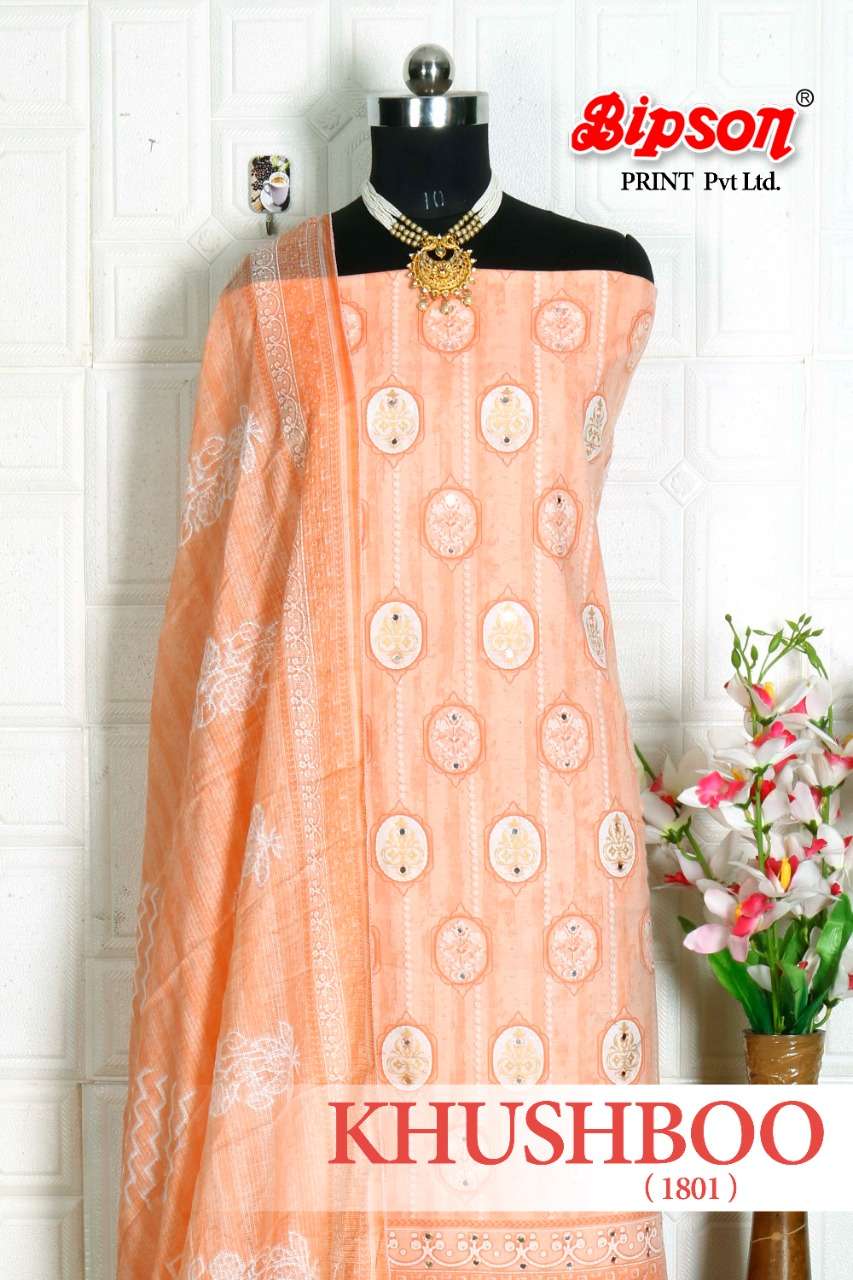 bipson khushboo 1801 cotton summer wear dress materials