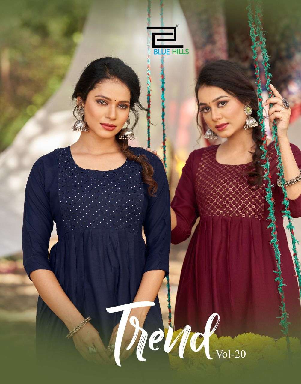 blue hills trend vol 20 simple kurti seller for wholesale shopee 