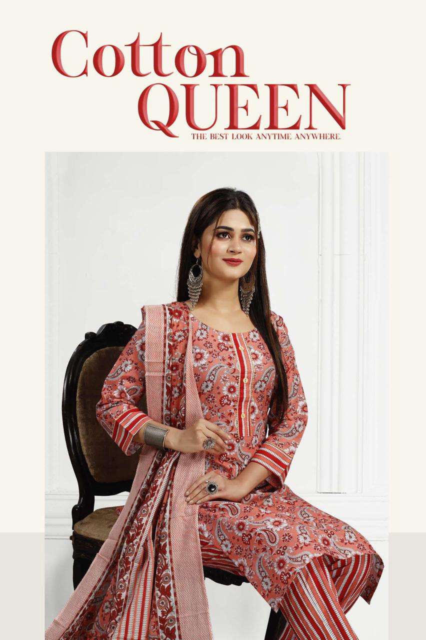 COTTON QUEEN HEAVY COTTON READYMADFE SUIT CATALOG WHOLESALER BNEST RATE