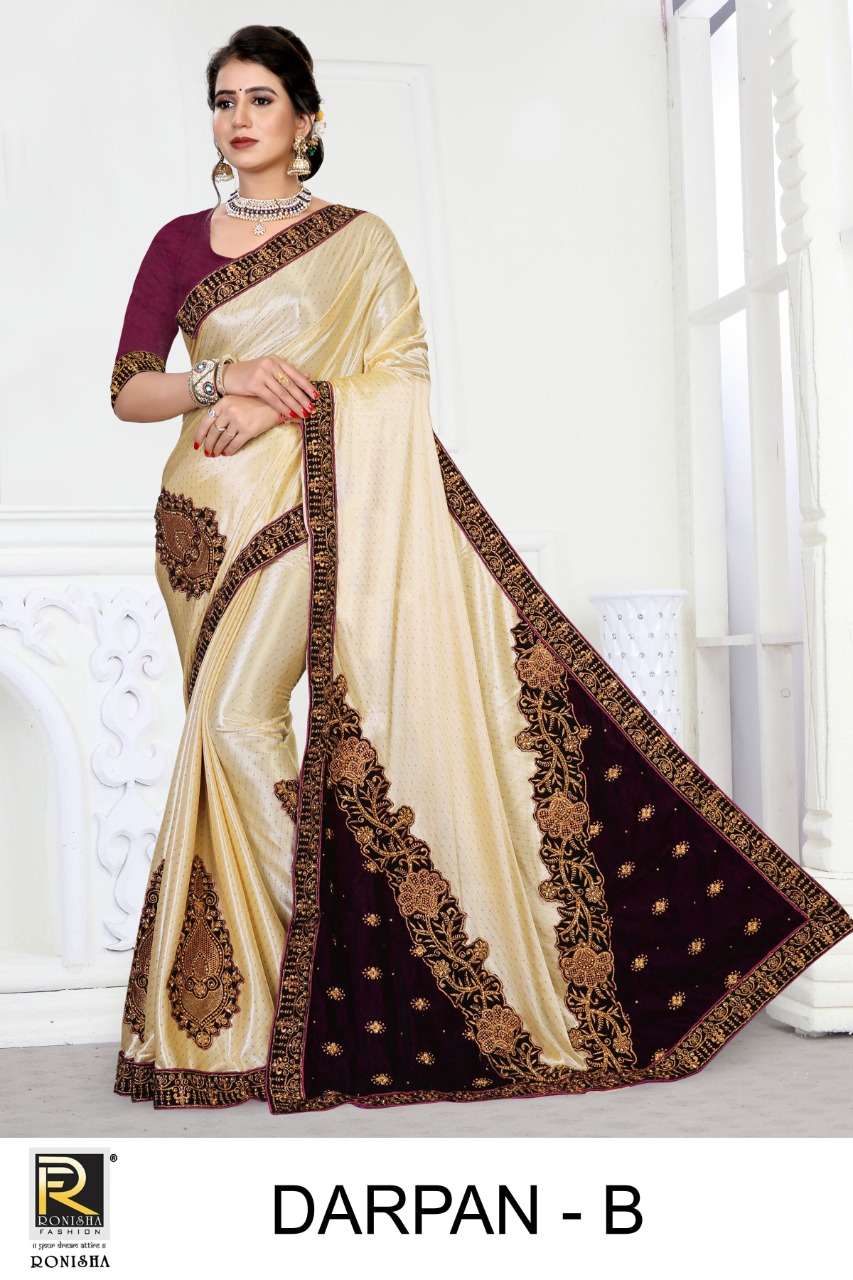 Darpan by Ranjna sarees embroidery worked heavy Diamond super hit collecton 