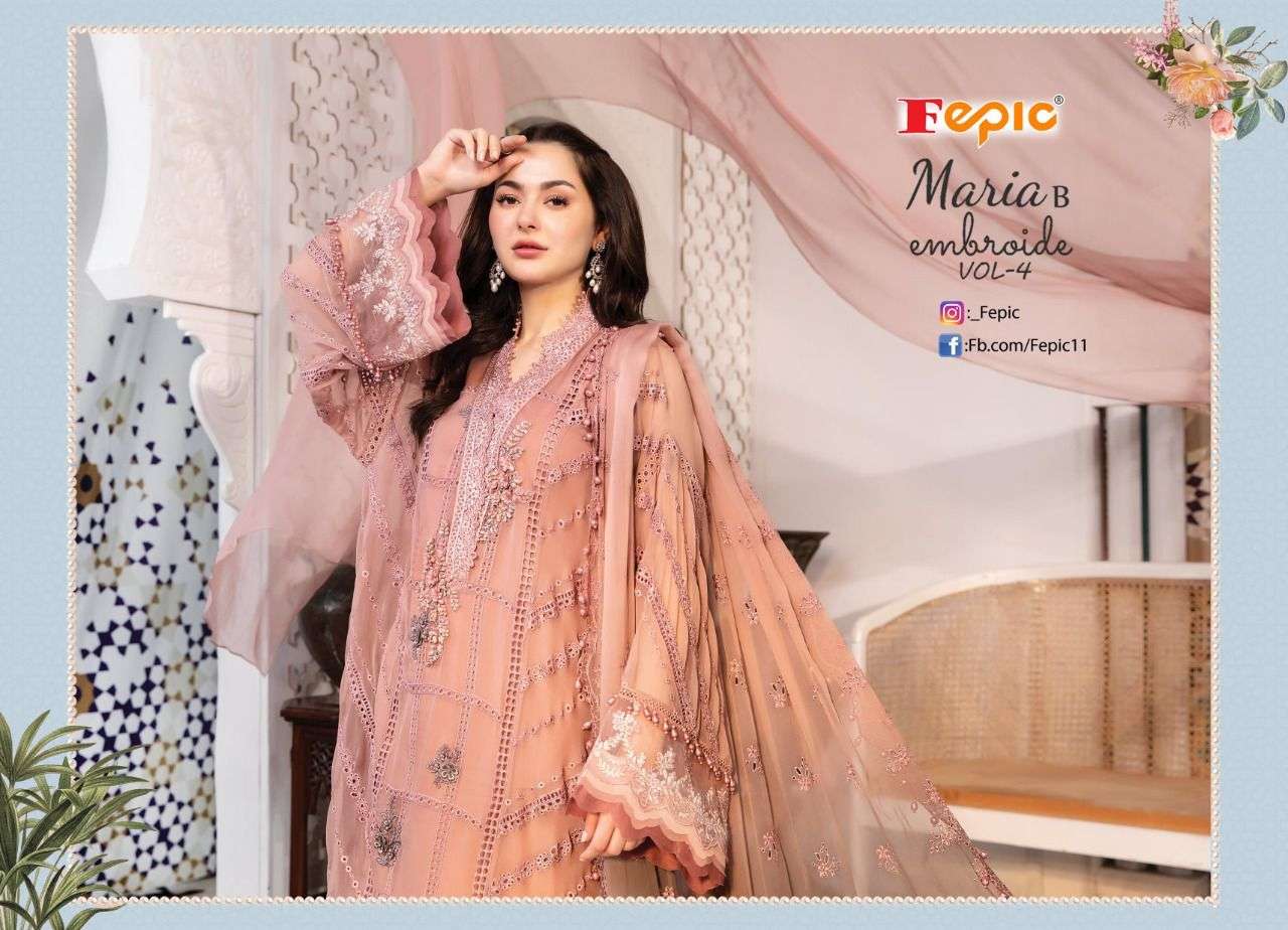 fepic maria b embroide vol 4 georgette pakistani salwar kameez