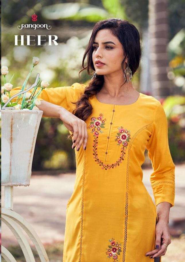 heer by rangoon simple wear ladies kurtis