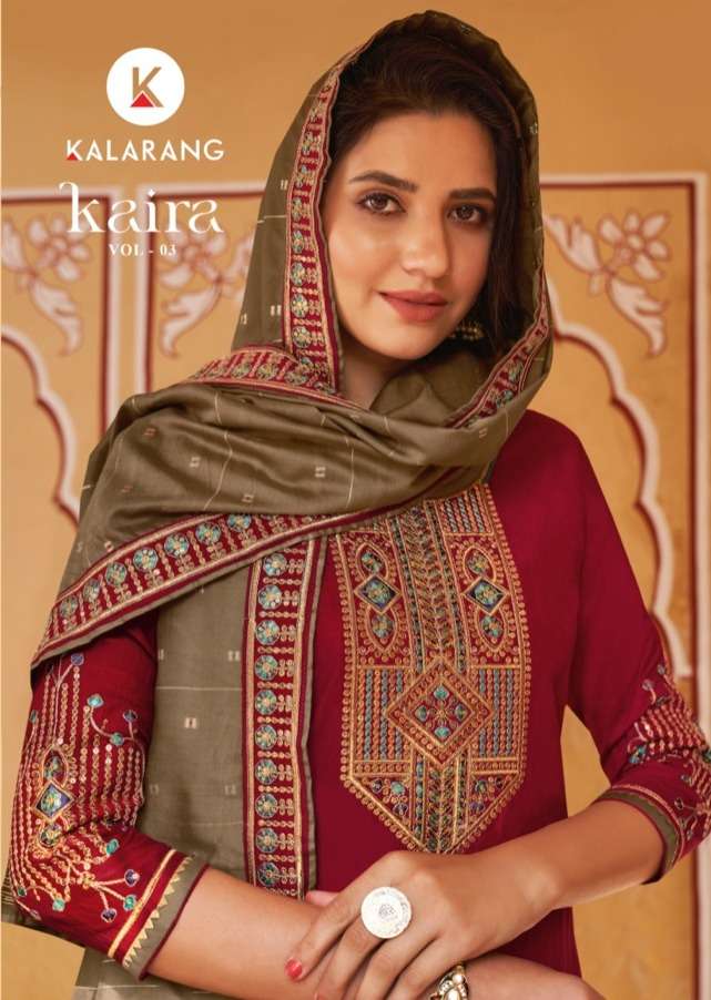 kaira vol 3 by kalarang silk embroidery fancy dresses