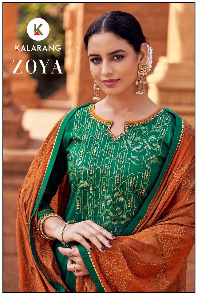 kalarang zoya jam silk cotton casual dress materials