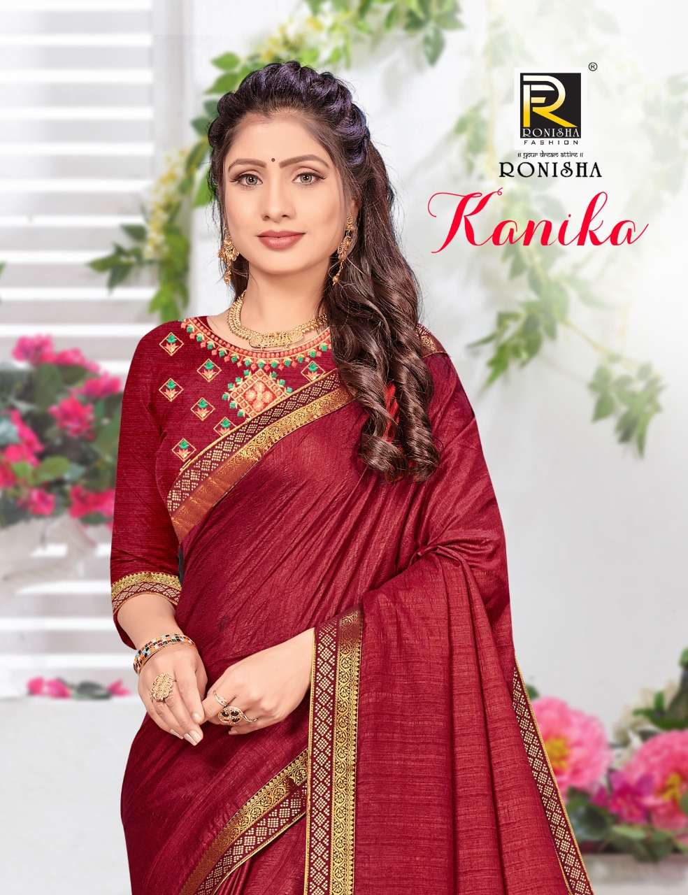 Kanika by Ranjna saree fancy border work blouse daily wear saree collection