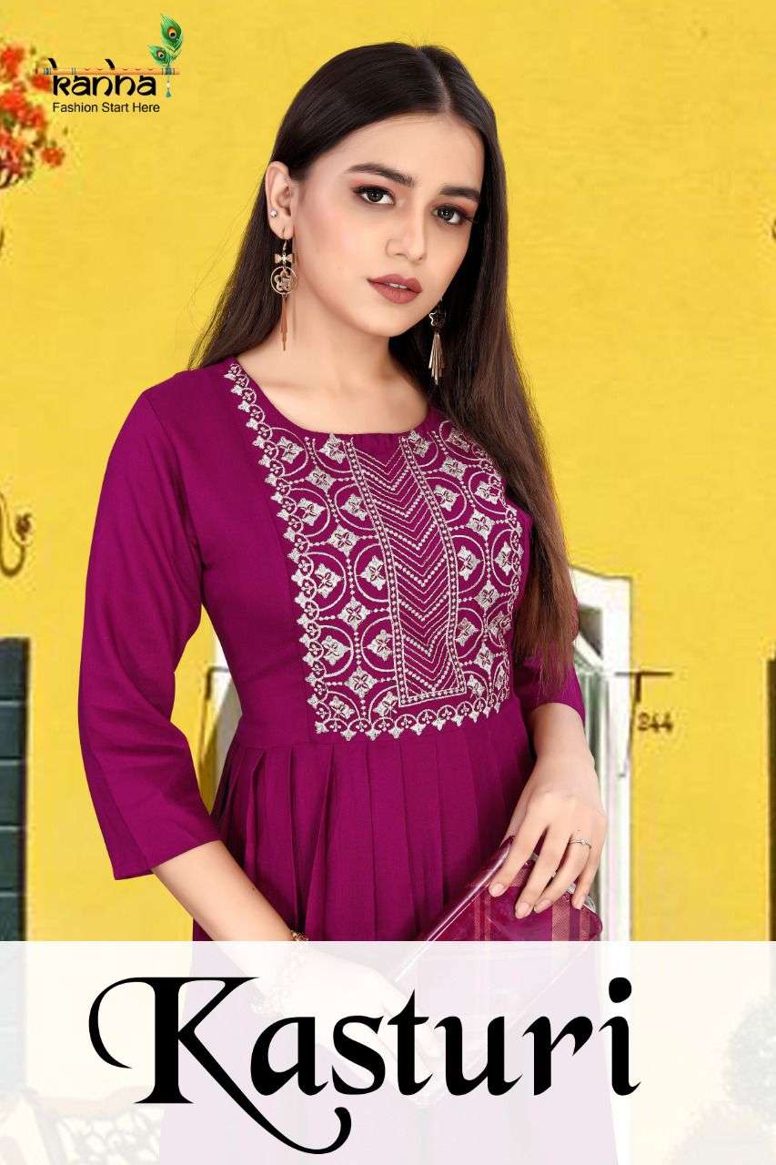 KASTURI HEAVY RAYON KURTI CATALOG WHOLESALER BEST RATE