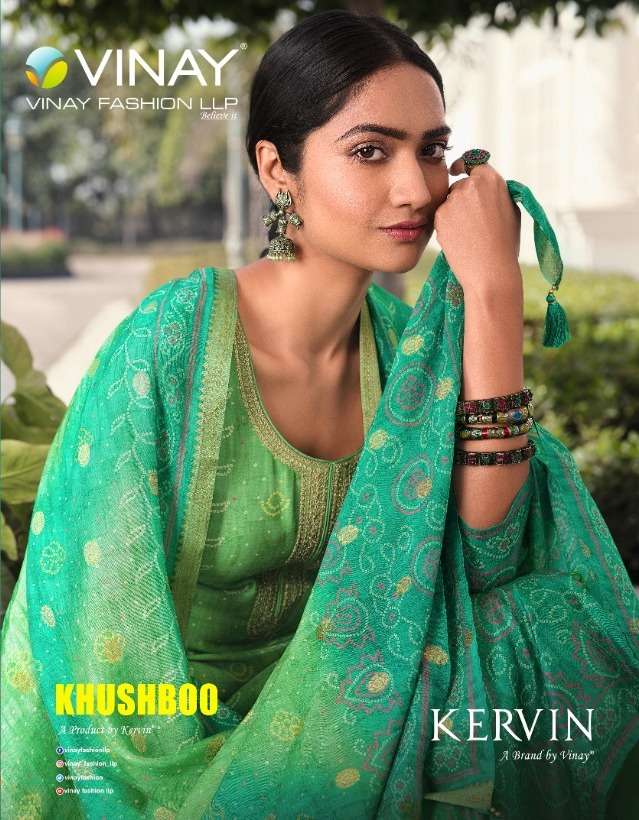 kervin khushboo by vinay bemberg muslin silk exclusive fancy suits