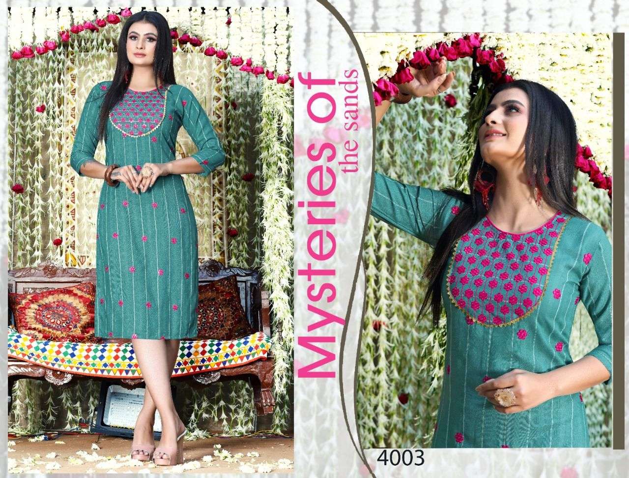 Morning star HEAVY RAYON WORK KURTI CATALOG WHOLESALER BEST RATE