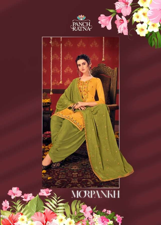 morpankh by panch ratna jam silk work fancy salwar kameez