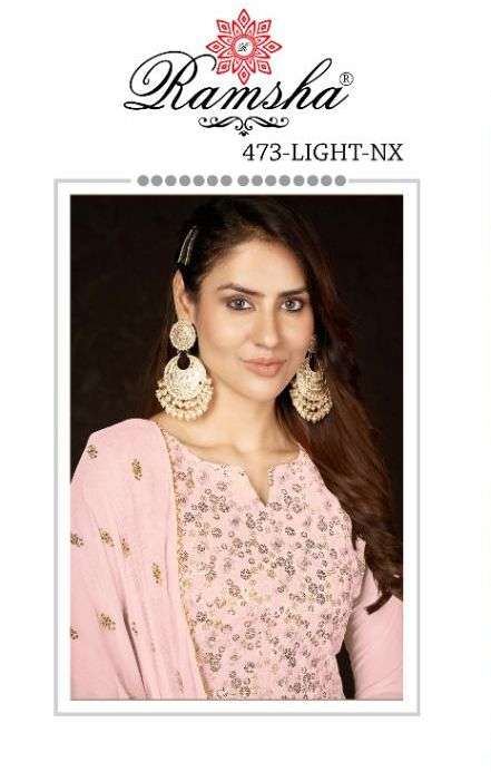 ramsha 473 light nx georgette embroidery fancy salwar kameez