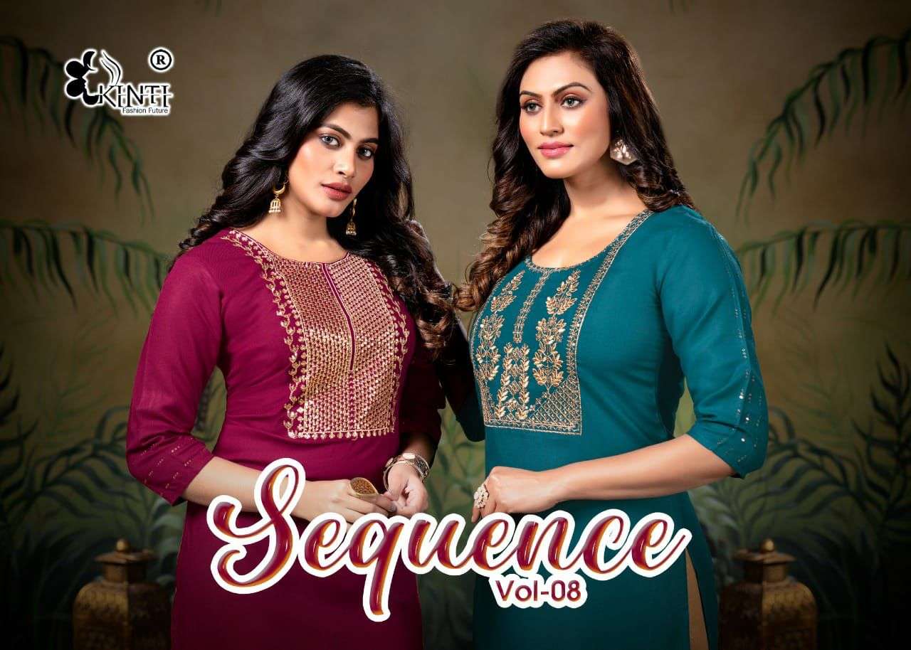 sequence vol 8 by kinti rayon casual wear kurtis 