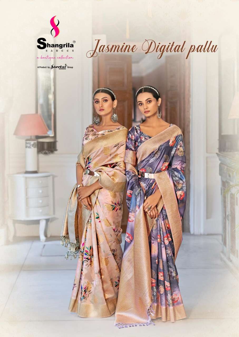 shangrila present jasmine digital pallu fancy sarees in surat