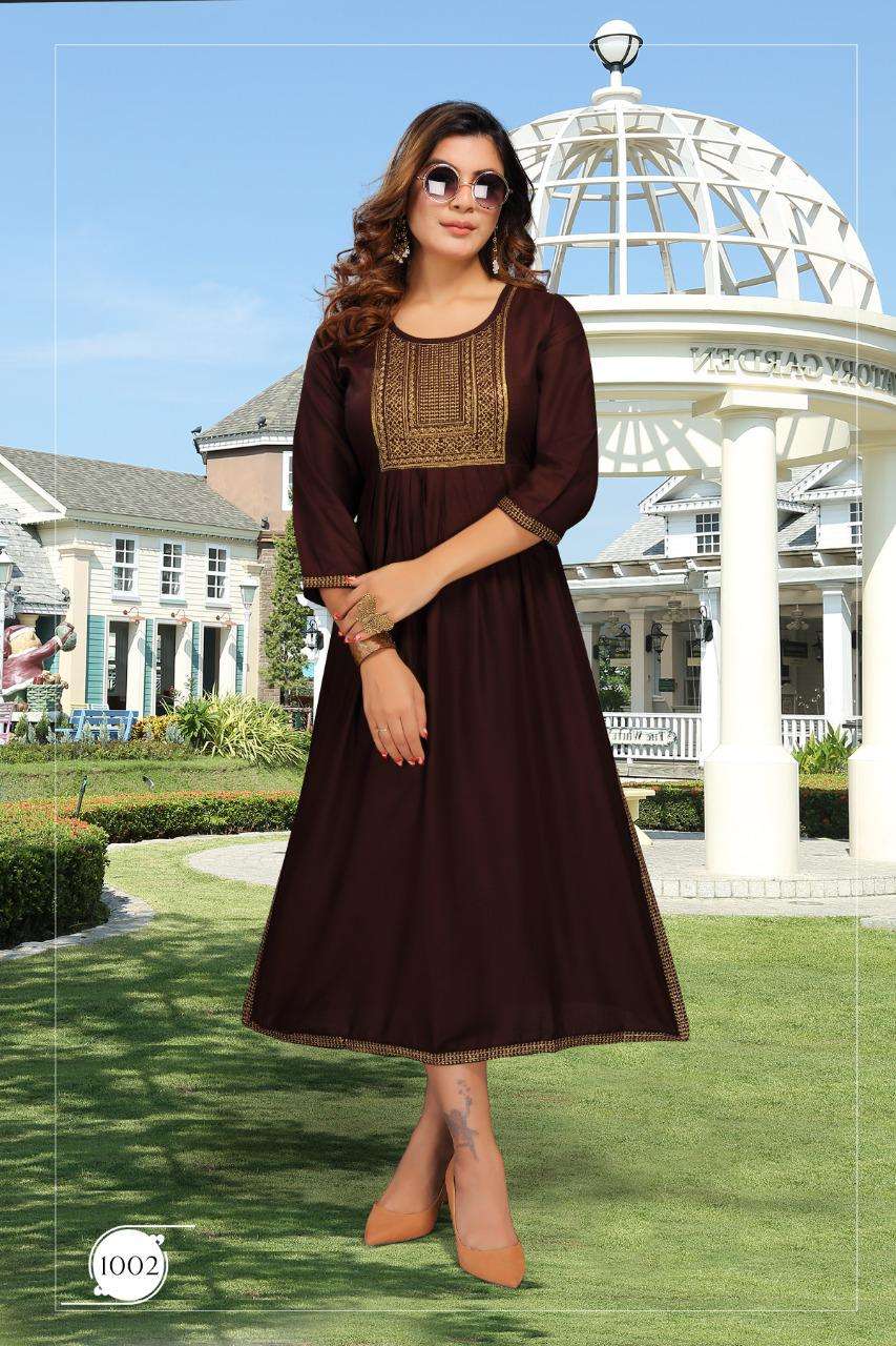 SIZUKA VOL.2 BY BEAUTY QUEEN HEAVY RAYON WORK KURTI CATALOG WHOLESALER BEST RATE