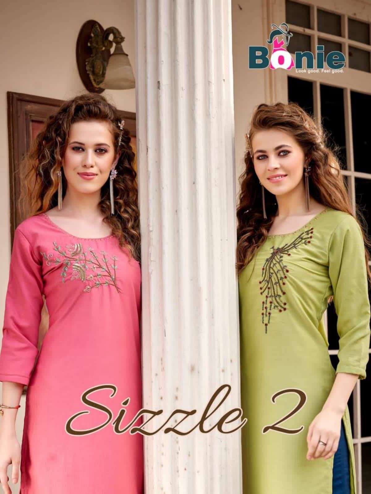 SIZZLE 2 BY BONIE HEAVY SILK KURTI PANT CATALOG WHOLESALER BEST RATE