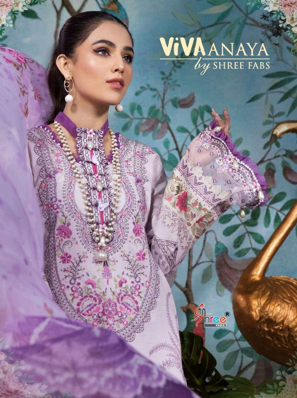 viva anaya by shree fabs lawn cotton pakistani fancy salwar kameez