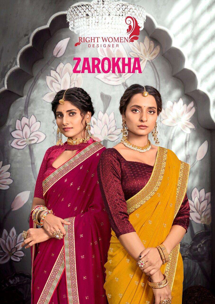 zarokha by right women fancy saree wholesaler