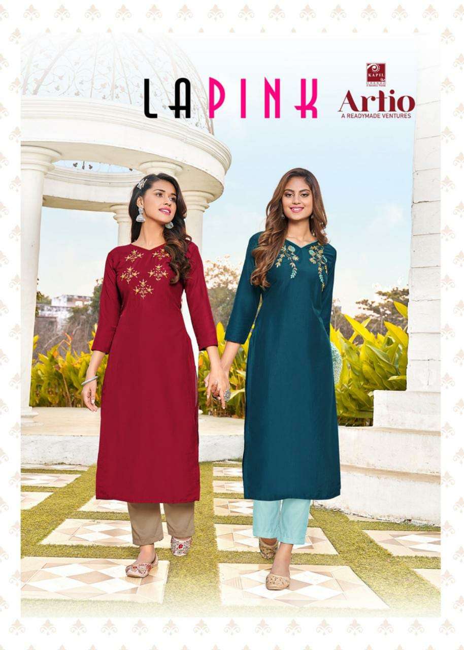 kapil trendz artio lapink heavy chinon silk fancy kurti with bottom