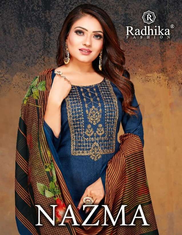 radhika nazma jam cotton dress materials 