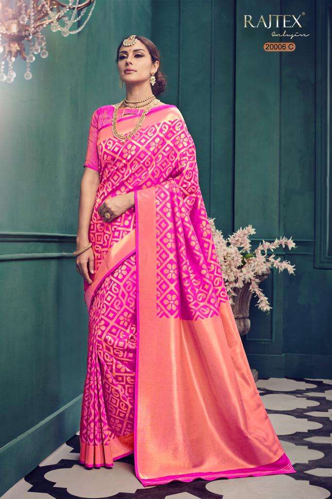 Rajtex Kanchivaram Silk fancy sarees collection at krishna creation surat