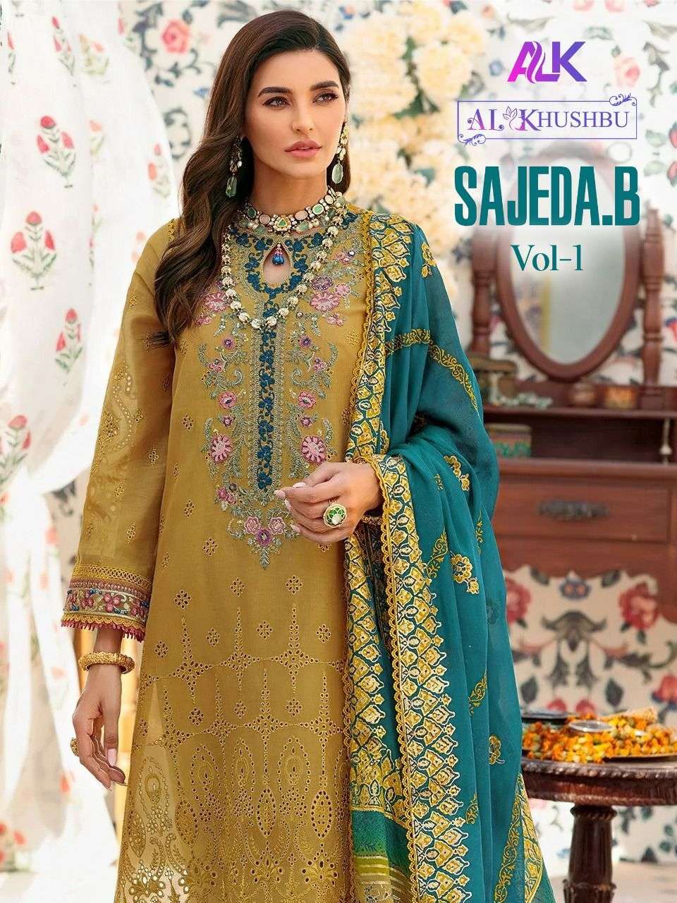 sajeda b vol 1 by al khushbu cotton embroidery wedding pakistani dresses