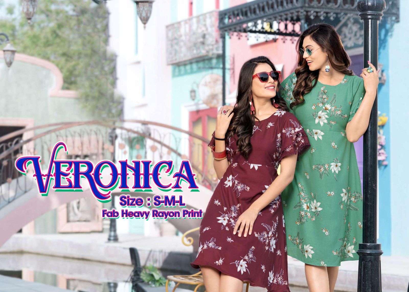 VERONICA HEAVY RAYON PRINT KURTI CATALOG WHOLESALER BEST RATE