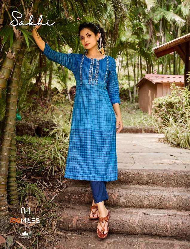 100 miles sakhi readymade kurti collection