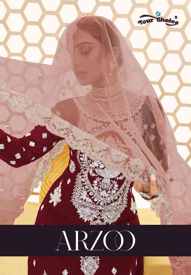 arzoo by your choice georgette sharara stylish fancy suits