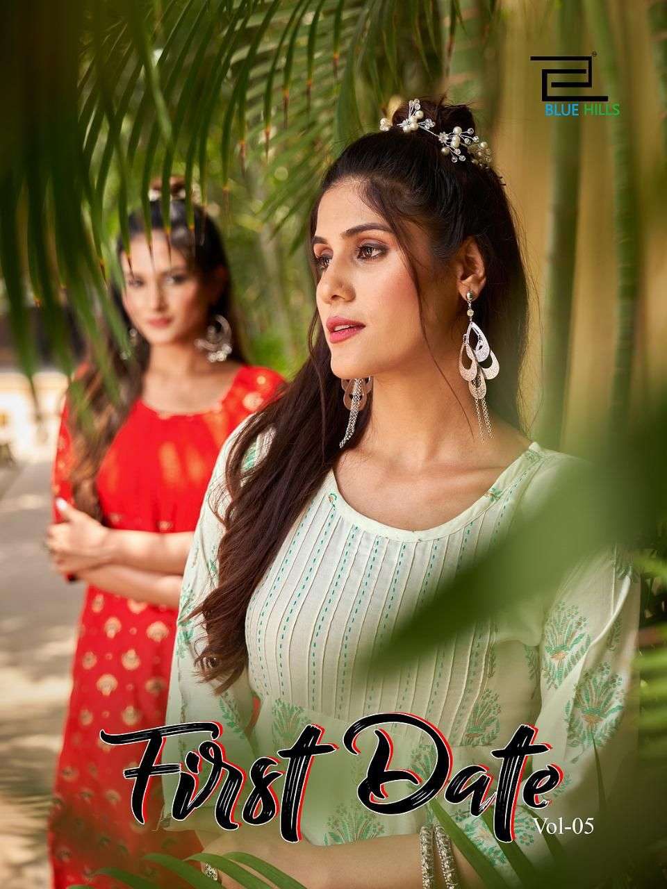 blue hills first date vol 5 rayon fabric kurti collection in surat