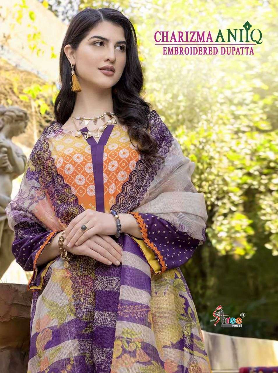 charisma aniiq embroidered dupatta by shree fabs pakistani dresses 