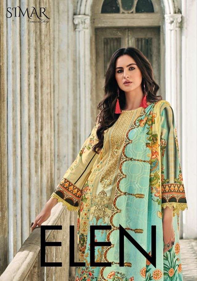 glossy elen viscose muslin pakistani style fancy salwar kameez