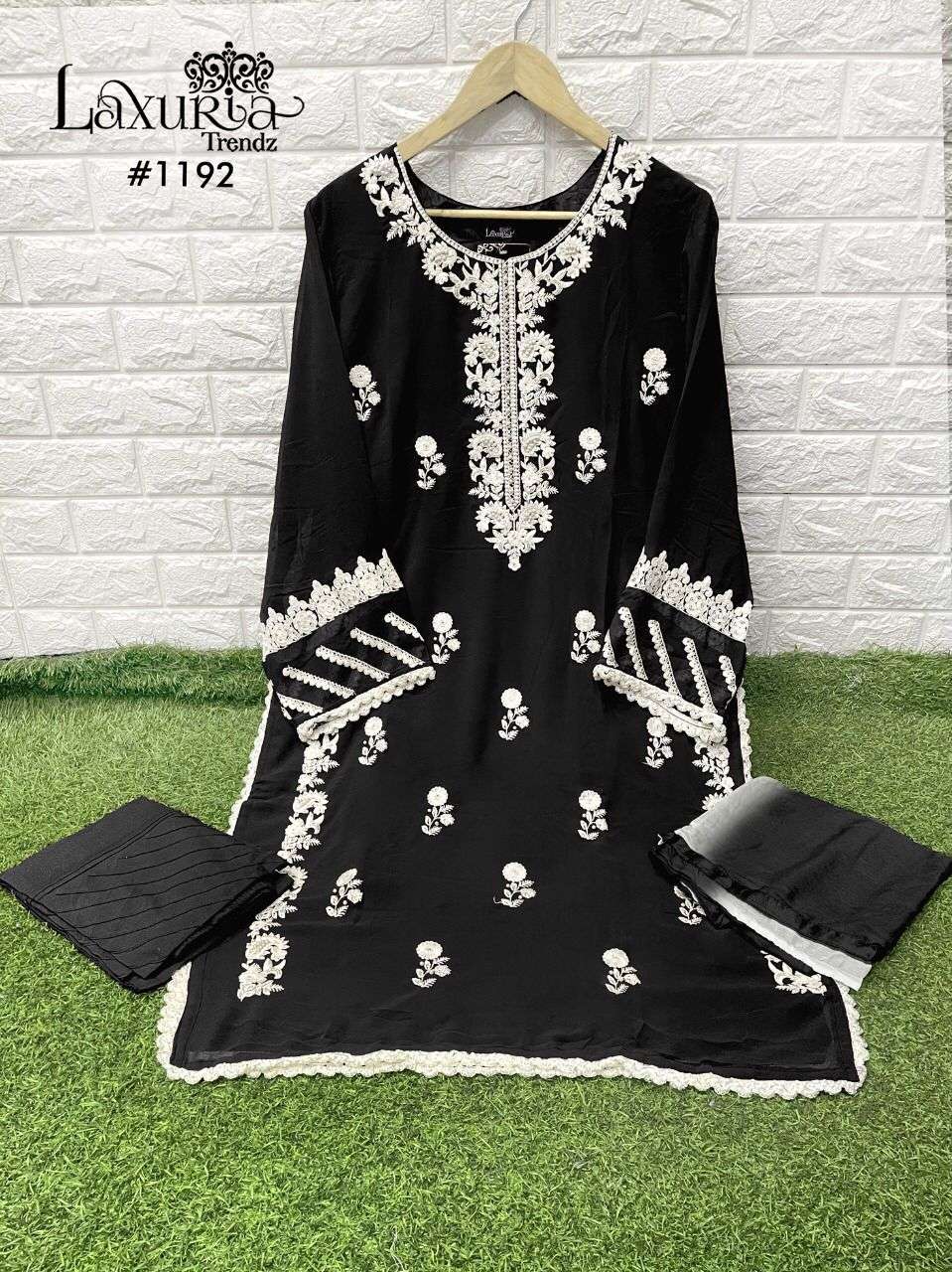 laxuria trendz 1192 georgette embroidery beautiful readymade pakistani dresses