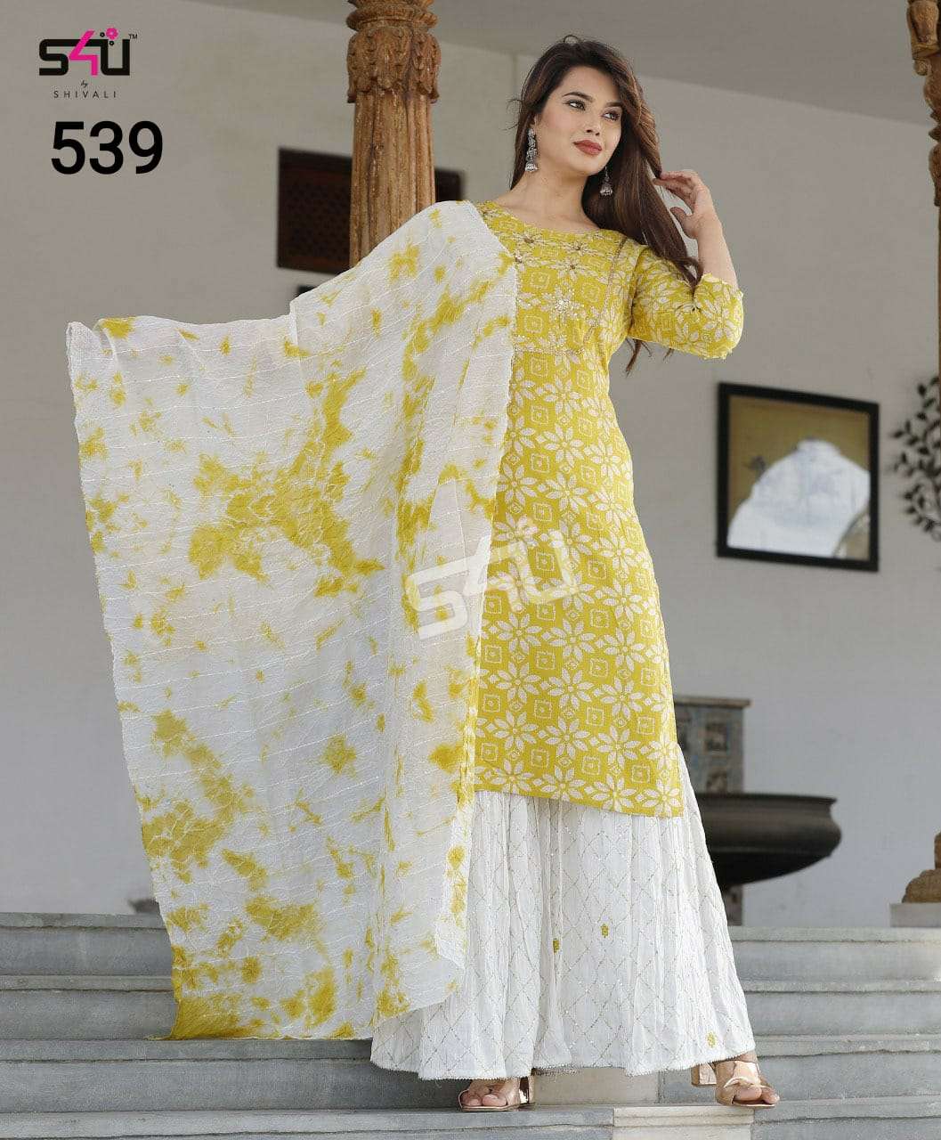 s4u 539 design combo set of readymade dress sarara pattern 