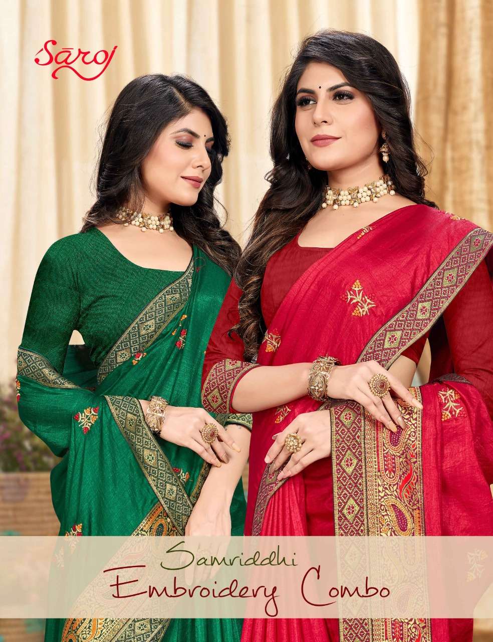 saroj present samriddhi vol 1 silk embroidery fancy sarees