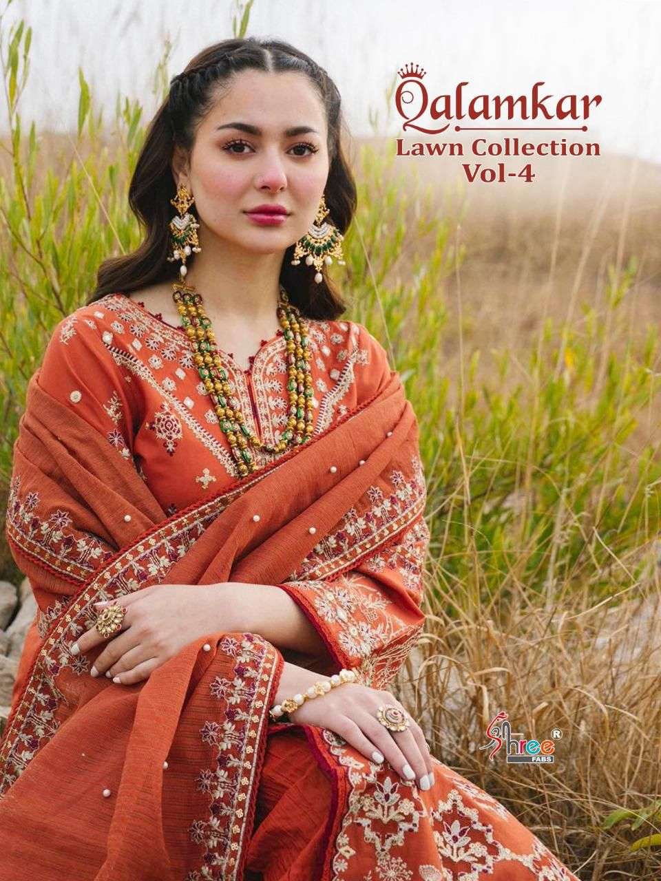 shree fabs qalamkar lawn collection vol 04 cotton pakistani top with bottom in surat