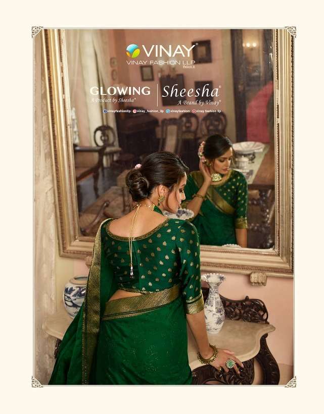 vinay glowing georgette silk party wear wedding fancy sarees